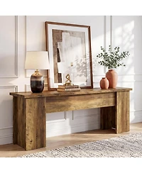 Tribesigns 63-Inch Low Console Table, Farmhouse Wooden Entryway Table, for Living Room, Entrance, Hallway