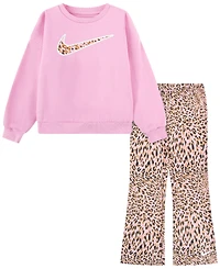 Nike Girls' 4-6X Printed Top and Leggings, 2-Piece Set