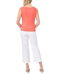 Sam & Jess Women's Hardware Detail Asymmetrical Knit Top