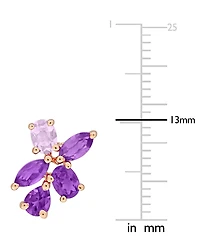 Macy's Rhodolite (1-3/8 ct. t.w.) Earrings Sterling Silver (Also Available Amethyst)