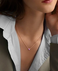 Macy's Amethyst (3/4 ct. t.w.) Pendant Necklace 18k Gold-Flash-Plated Sterling Silver (Also Available Garnet)