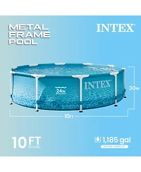 Intex 28206EH 10' x 30" Above Ground Steel Metal Frame Beachside Swimming Pool
