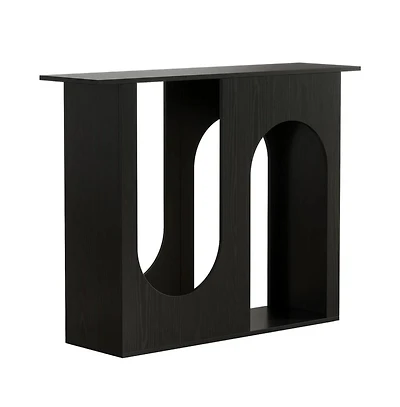 Slickblue Narrow Sofa Console Table with Arched Design for Hallway and Living Room