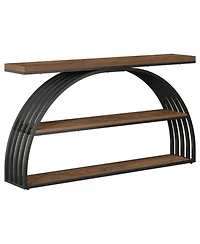 Slickblue Modern 63 Inch Sofa Table with Elegant Arched Frame Design