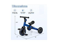 Slickblue Toddler 5-in-1 Balance Bike with Adjustable Seat and Removable Pedals