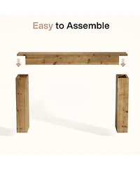 Slickblue Entryway Console Table, Solid Wood Farmhouse Sofa Table for Foyer