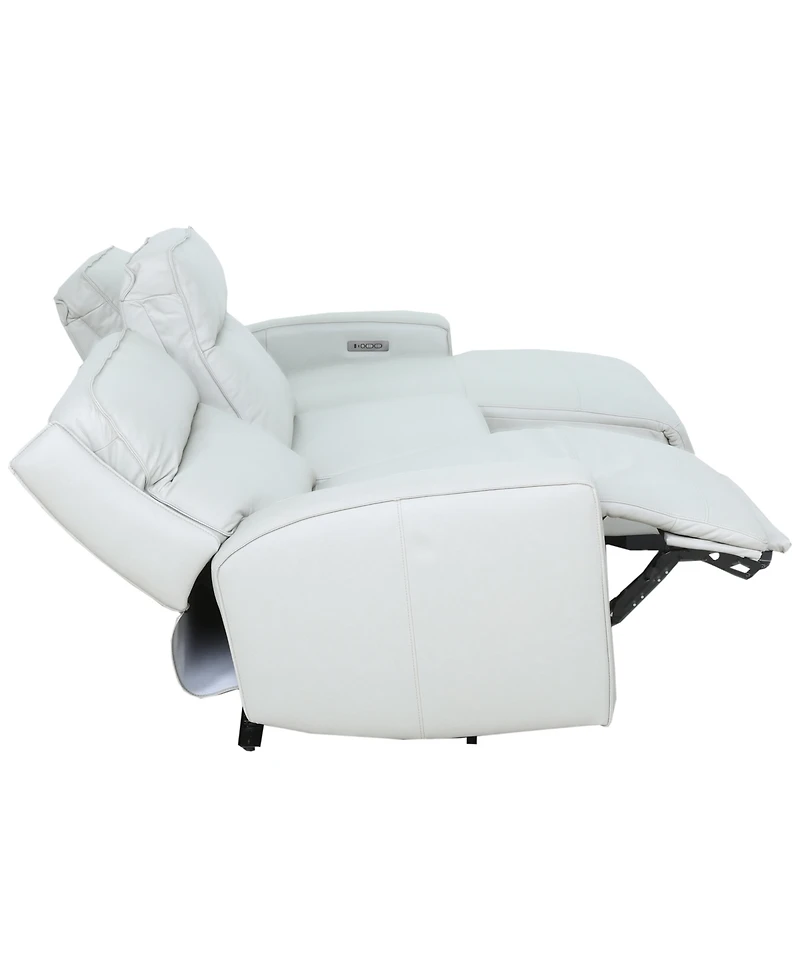 Zackary 3-Piece Leather Chaise Sofa with 2 Power Motion, Macy's Exclusive