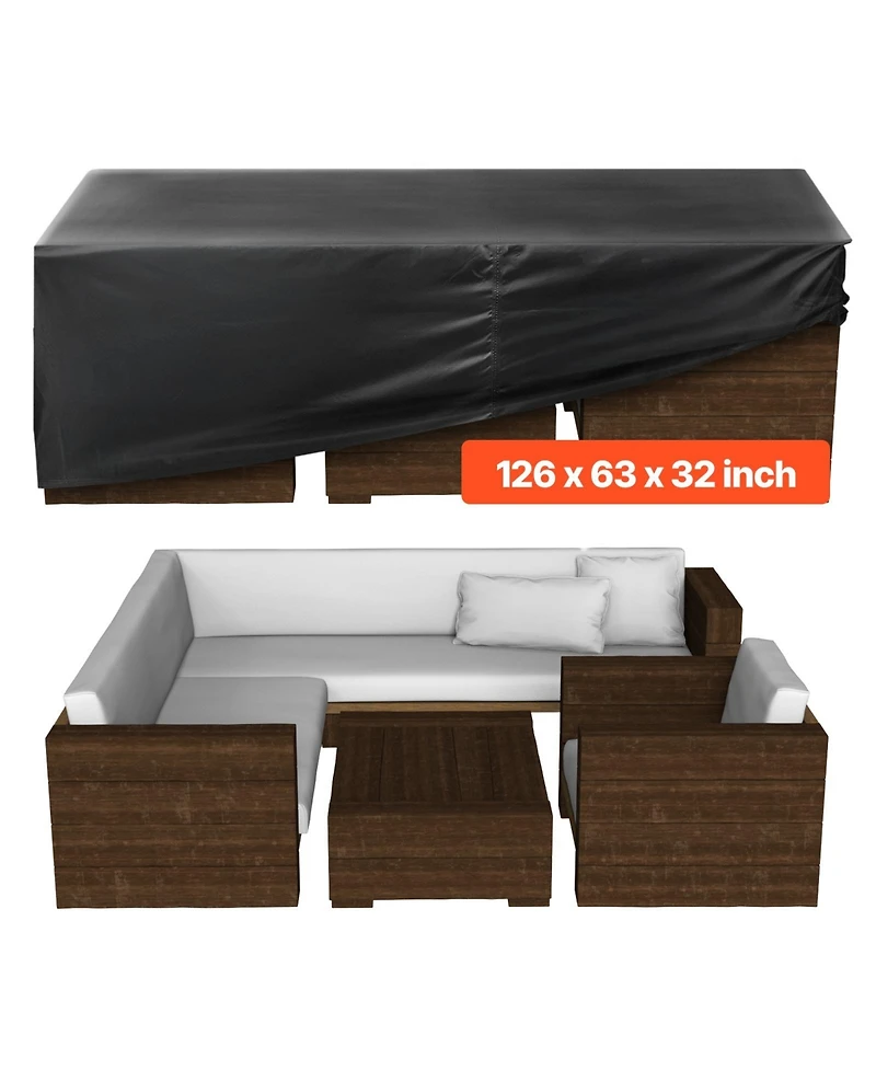 Cozito Patio Furniture Cover, 420D Oxford Rectangular Table Cover