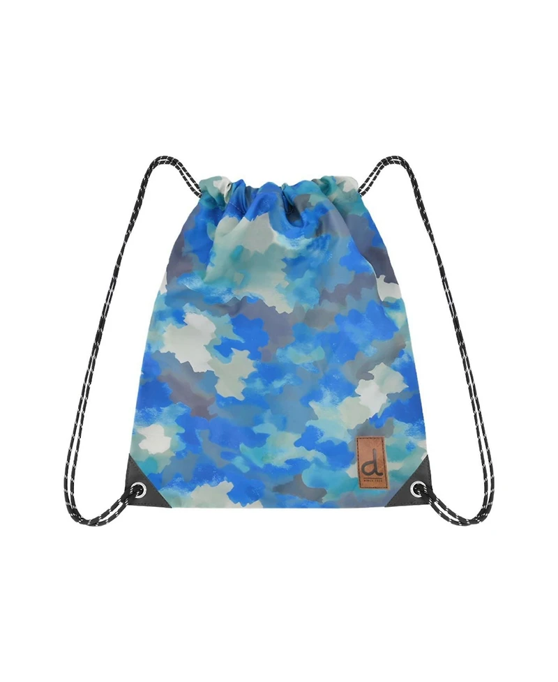 Deux par Deux Little Boy Camouflage Durable Lightweight Drawstring Bag