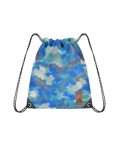Deux par Deux Little Boy Camouflage Durable Lightweight Drawstring Bag