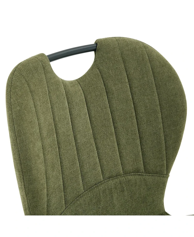 Streamdale Furniture Set of 4 Fabric Dining Chairs with Metal Frame