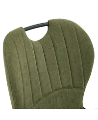 Streamdale Furniture Set of 4 Fabric Dining Chairs with Metal Frame