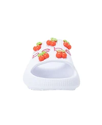 Bebe Little Girls Girls Eva Slide - Lightweight Comfy Slide Sandals with Cherry Charms