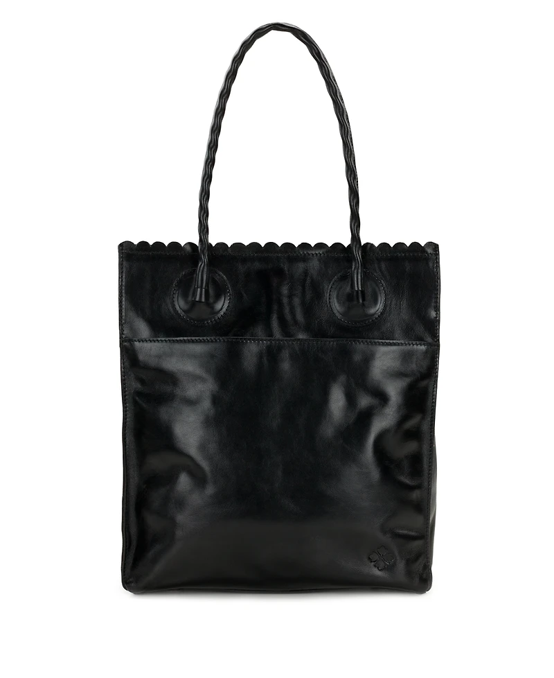Patricia Nash Cavo Tooled Applique Leather Mini Tote Handbag