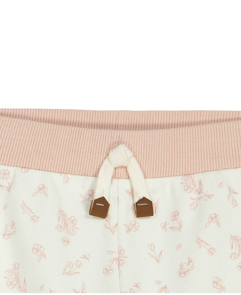 Calvin Klein Baby Girls' Printed Sweatshirt and Jogger Pants, 2-Piece Set