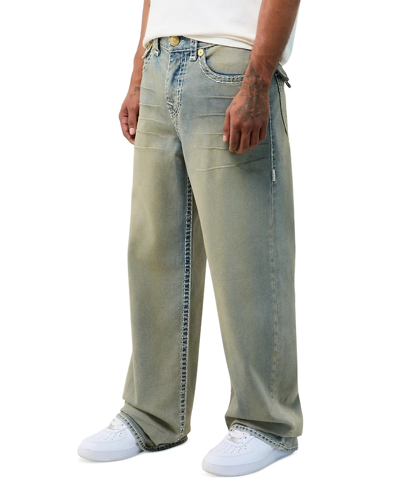 True Religion Men's Vinny Ultra Baggy Super T Flap Jeans