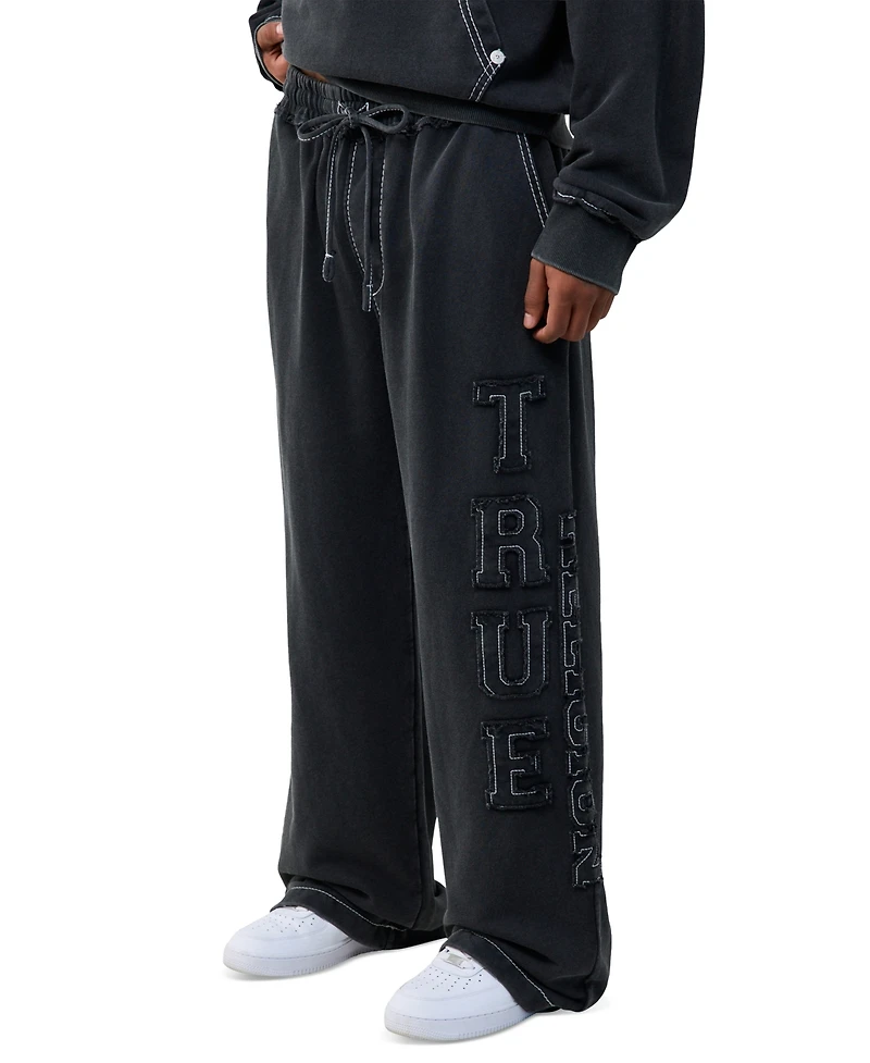 True Religion Men's Applique Big T Baggy Pants