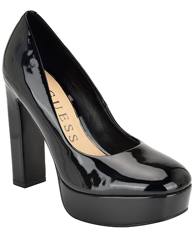 Guess Women's Dalarie Tall Block Heel Platform Pumps