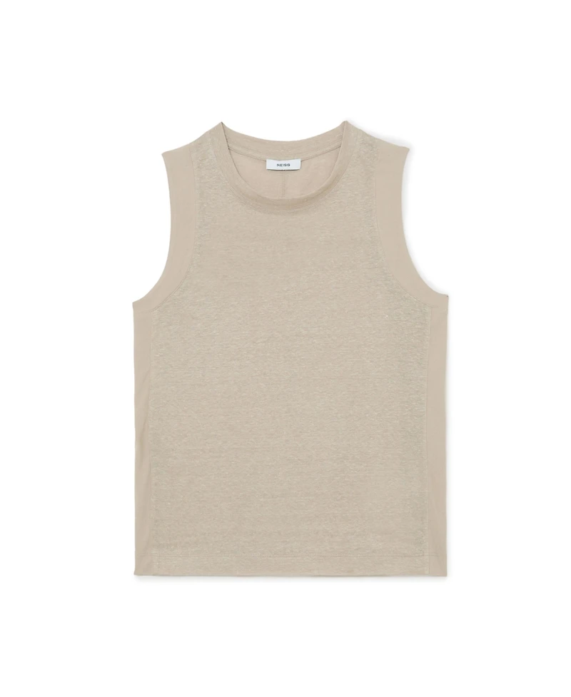 Reiss Women's Amy Crew Neck Linen Top