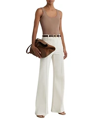 Reiss Women's Violet Sleeveless Rib Vest