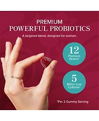 SMNutrition Probiotics for Women with Prebiotics and Cranberry Berry Gummies, 60 Count
