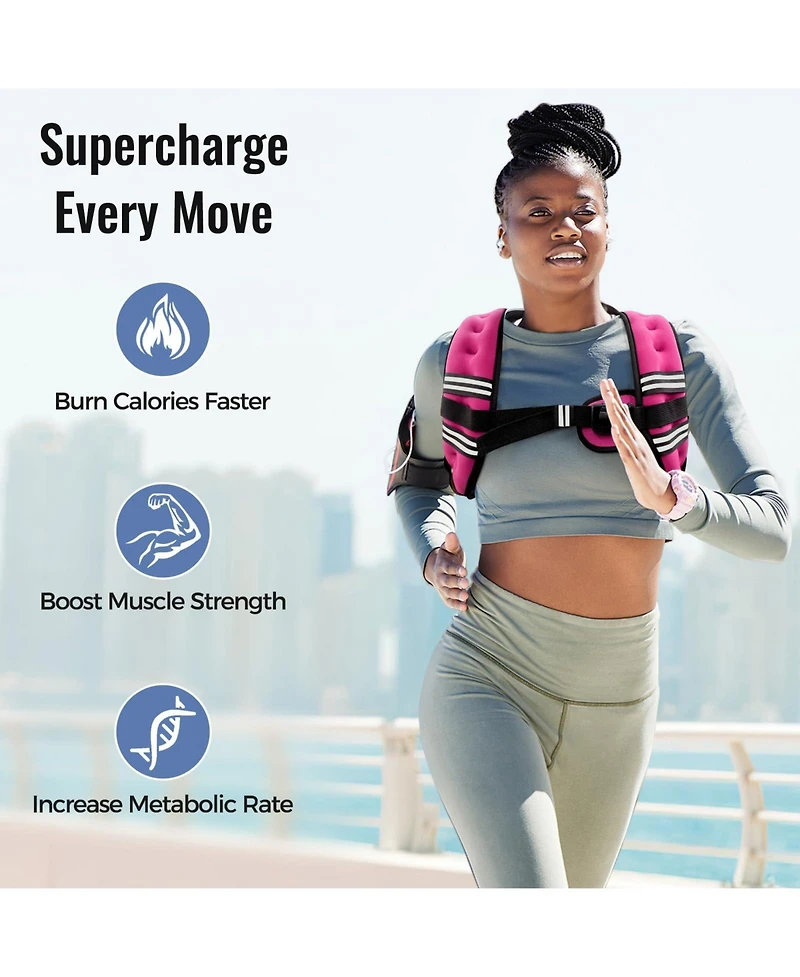 Aofar Weighted Vest Reflective Adjustable Running Strength