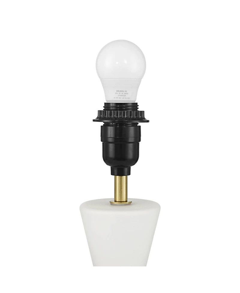Possini Euro Design Possini Euro Rommy 16"H White Glass Battery Powered Accent Table Lamp