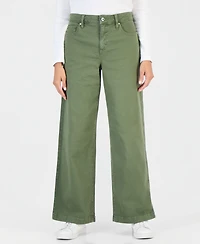 Style & Co Women's High-Waist Wide-Leg Cotton-Blend Pants, Macy's Exclusive