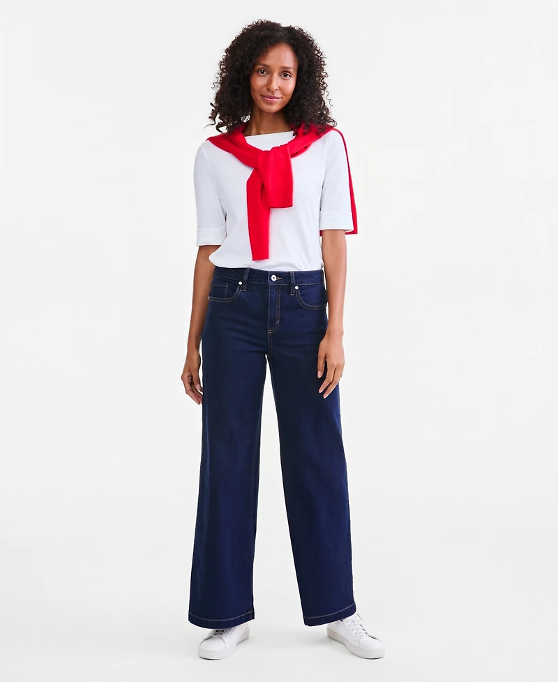 Style & Co Women's High-Rise Wide-Leg Jeans, Macy's Exclusive