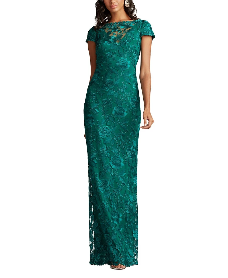 Tadashi Shoji Women's Oran Embroidered Tulle Gown