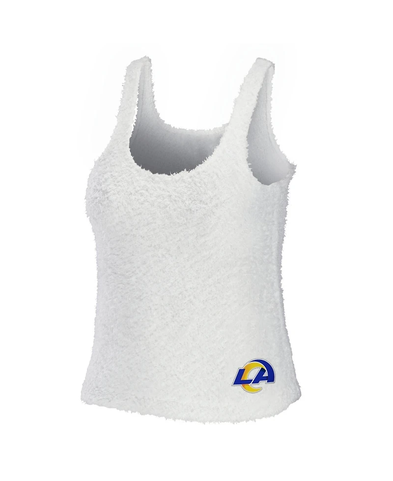 Wear by Erin Andrews Women's 2-Piece Cream Los Angeles Rams Cozy Scoop Neck Tank Top & Pants Sleep Set