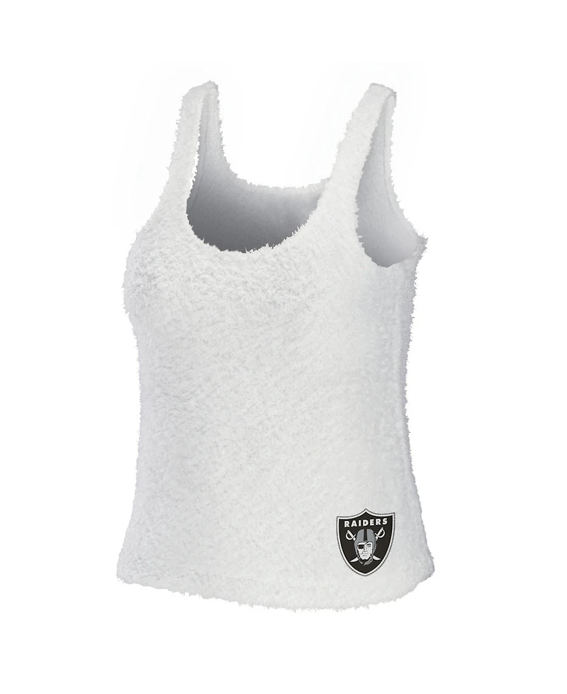 Wear by Erin Andrews Women's 2-Piece Cream Las Vegas Raiders Plus Cozy Scoop Neck Tank Top & Pants Set
