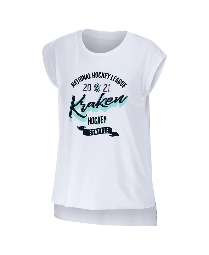 Wear by Erin Andrews Women's White Seattle Kraken Domestic Tank Top