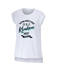 Wear by Erin Andrews Women's White Seattle Kraken Domestic Tank Top