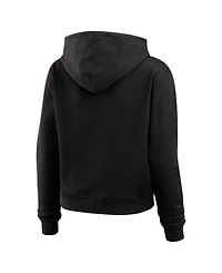 Wear by Erin Andrews Women's Black Las Vegas Raiders Waffle Pullover Hoodie