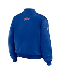 Wear by Erin Andrews Women's Royal Buffalo Bills Patch Full-Zip Bomber Jacket