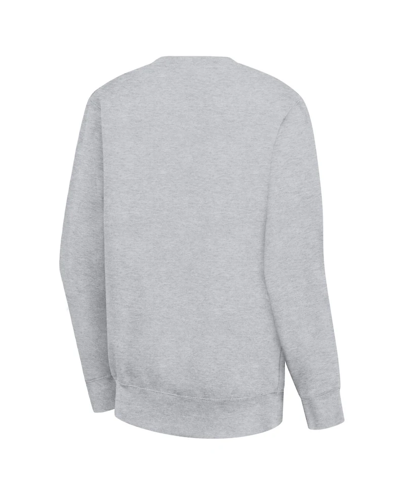 G-iii 4Her by Carl Banks Women's Heather Gray Colorado Avalanche Collage Graphic Fleece Long Sleeve Pullover Sweatshirt