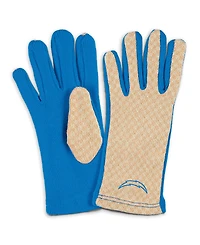 Wear by Erin Andrews Women's Los Angeles Chargers Tonal Microcheck Scarf Glove Set