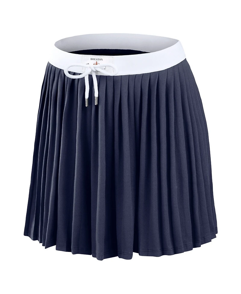 Wear by Erin Andrews Women's Navy Houston Astros Pleated Skort