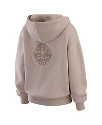 Wear by Erin Andrews Women's Tan Chicago Sky Washed Pullover Crewdie