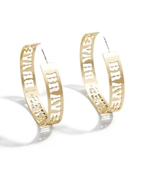Wear by Erin Andrews x Baublebar Atlanta Braves Large Cutout Hoop Earrings