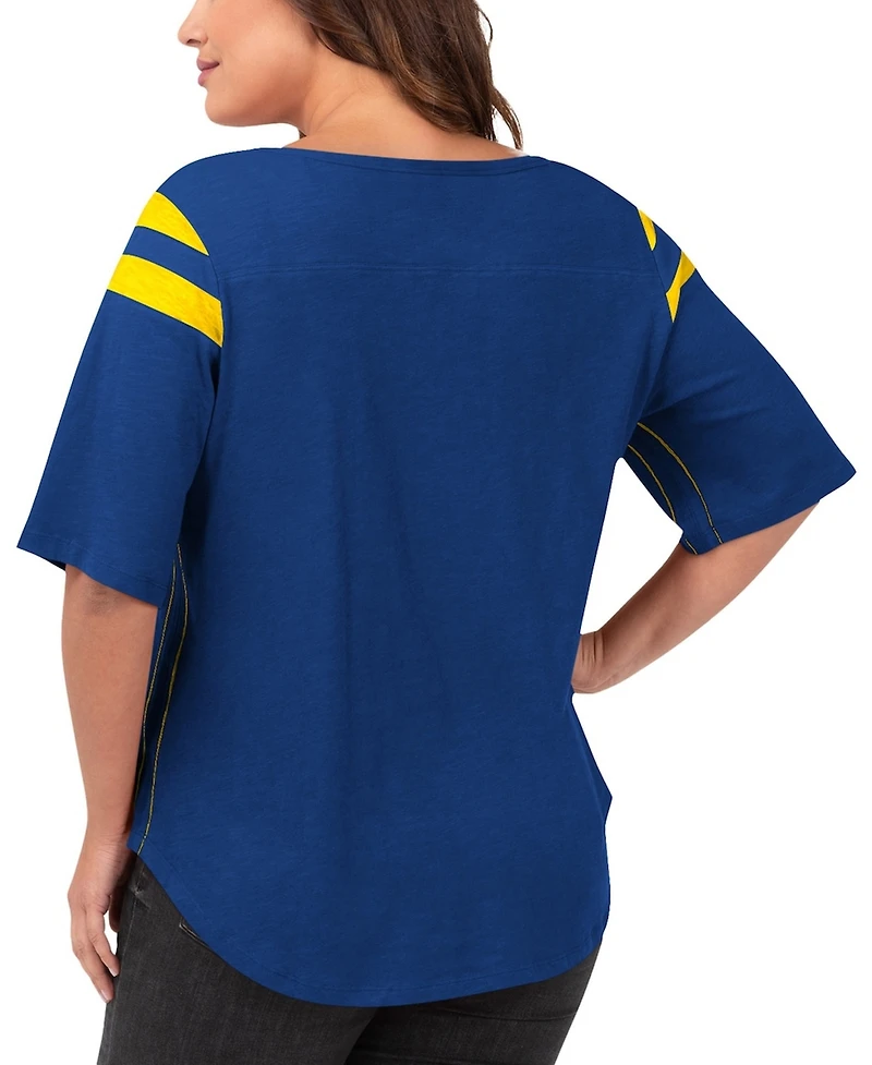 G-iii 4Her by Carl Banks Women's Royal Los Angeles Rams Plus Linebacker T-Shirt