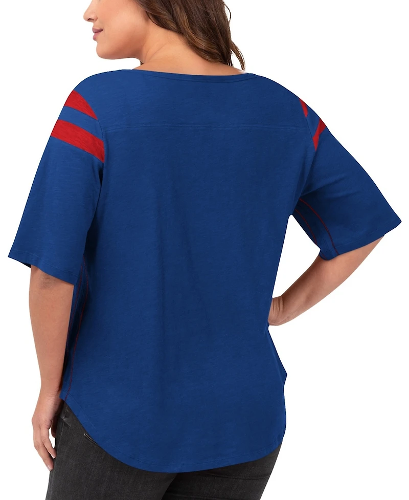 G-iii 4Her by Carl Banks Women's Royal New York Giants Plus Linebacker T-Shirt