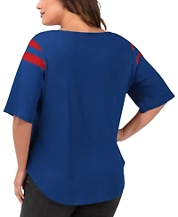 G-iii 4Her by Carl Banks Women's Royal New York Giants Plus Linebacker T-Shirt