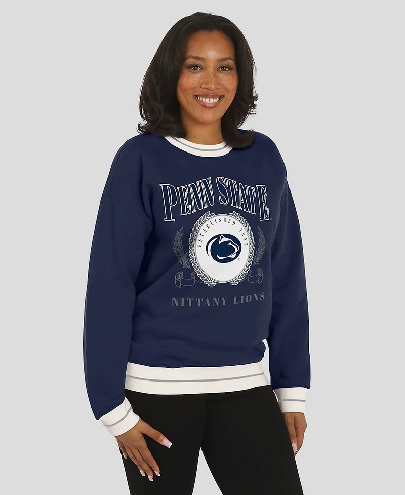 Wear by Erin Andrews Women's Navy Penn State Nittany Lions Seal Sweatshirt
