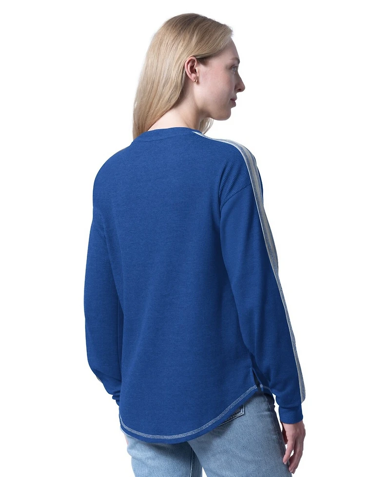 G-iii 4Her by Carl Banks Women's Blue Tampa Bay Lightning Advantage Thermal Long-Sleeve Tri-Blend T-Shirt