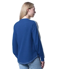G-iii 4Her by Carl Banks Women's Blue Tampa Bay Lightning Advantage Thermal Long-Sleeve Tri-Blend T-Shirt