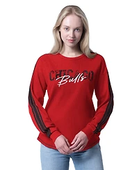 G-iii 4Her by Carl Banks Women's Red Chicago Bulls Advantage Tri-blend Long Sleeve T-Shirt