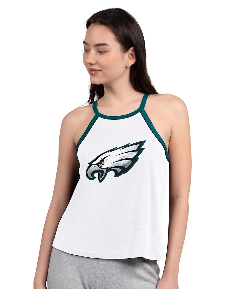 G-iii 4Her by Carl Banks Women's White Philadelphia Eagles Redemption Win Slub Tank Top