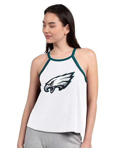 G-iii 4Her by Carl Banks Women's White Philadelphia Eagles Redemption Win Slub Tank Top